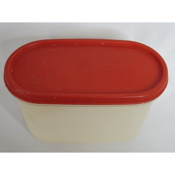 VINTAGE TUPPERWARE Modular Mate 4.75 Cup Container Red Lid 1612-23 Food Storage - Picture 2 of 7